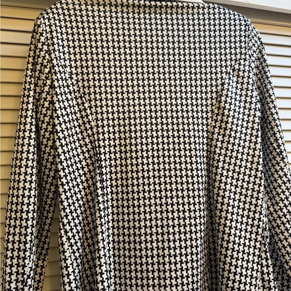 Chicme Stylish Black and White Houndstooth Blazer and Pants Set Women’s Sz L